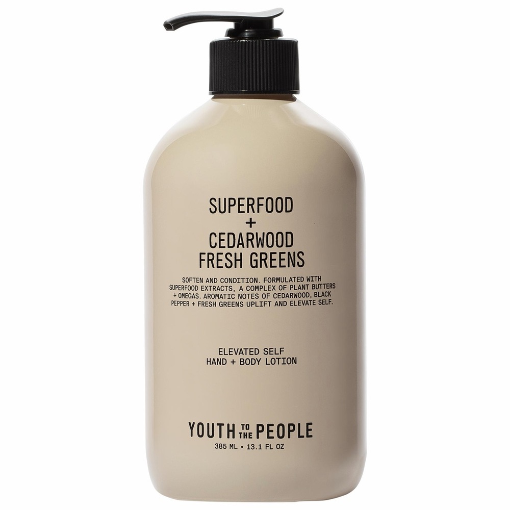 Youth To The People 
Superfood Omega Hand + Body Lotion with Kale + Green Tea